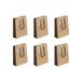 Clairefontaine 28794-0Cpack – een set van 6 geschenkzakjes van kraftpapier – afmetingen: 17 x 6 x 22 cm – 210 g – motief: geometrische op zwarte kraftachtergrond