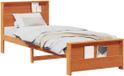 vidaXL Bedframe, wasbruin, 90 x 200 cm, massief grenenhout