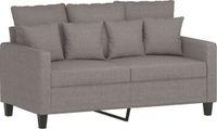 vidaXL Tweezitsbank 120 cm stof taupe
