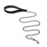 CtopoGo Heavy Duty hondenriem, metalen hondenriem hondenketting met gevoerd handvat voor grote en middelgrote honden (70 inch (180 cm)