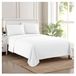 Sweet Home Collection Luxe beddengoedset met plat hoeslaken, 2 kussenslopen, microvezel, wit, Twin