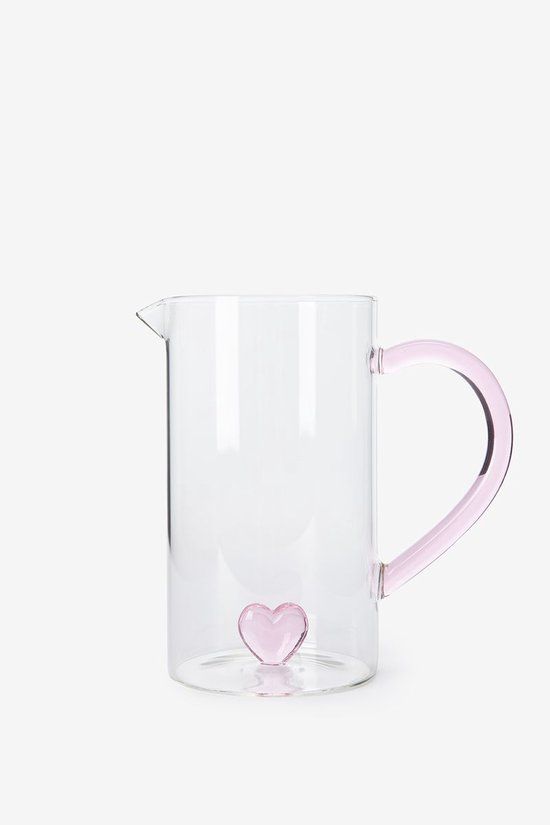 Sissy-Boy Glazen karaf met roze hartje aan de binnenkant