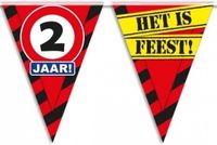 Merkloos / Sans marque Paper Dreams 2 jaar verjaardags vlaggenlijn feest versiering 10 meter slinger