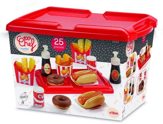 Ecoiffier 100% Chef Hot Dog Set - 25dlg.