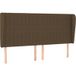 Tête de lit tissu marron foncé 163x23x118/128 cm