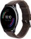 Strap-it Bracelet de montre connectée en cuir - Convient pour OnePlus Watch - Marron foncé
