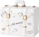 Merkloos / Sans marque Cepewa Spaarpot voor volwassenen Just Married - Keramiek - koffer in bruiloft thema - 14 x 10 cm