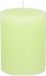 Bougie conique/bougie cylindrique - vert citron - 7 x 9 cm - modèle rustique moyen