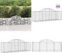 vidaXL Gabions - 8 pièces - voûté - 200x50x60/80 cm - fer galvanisé