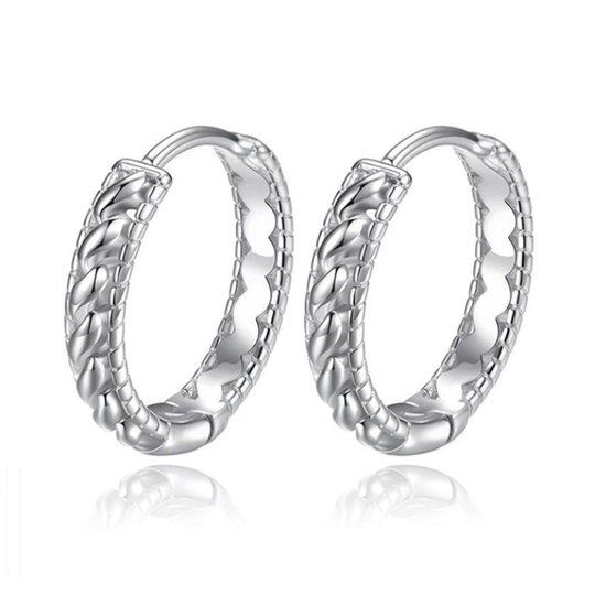 LGT JWLS Lookinggoodtoday LGT JWLS Twisted Rope Oorringen - Zilver