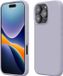 kwmobile hoesje geschikt voor Apple iPhone 16 Pro Max - Hoesje met siliconen coating - Smartphone case in pastel-lavendel