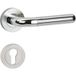 Hermat CLUB poignée de porte acier inoxydable, cylindre profil PZ acier inoxydable mat