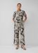s.Oliver Robe en Lyocell/Lin à fleurs Noir Taille 42
