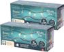 Merkloos Kerstverlichting - Set van 2x stuks - transparant - snoer met 40 lampjes - warm wit - 300 cm