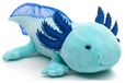 Axolotl peluche - Bleu clair - 32 cm - Brille dans le noir
