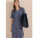 Icecat Robe mi-longue à rayures