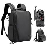 TARION Rugzak voor camera, waterdichte cameratas met 14" laptopvak, professionele rugzak met grote capaciteit en regenhoes voor DSLR en SLR-camera's en lenzen