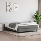 vidaXL Boxspringbed met matras, stof, donkergrijs, 140x190 cm