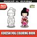 Kokeshi Doll Coloring: Bold & Easy Coloring