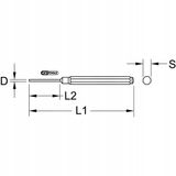 KS Tools 8-zijdige extruder, Ø 2,5 mm, 150 mm