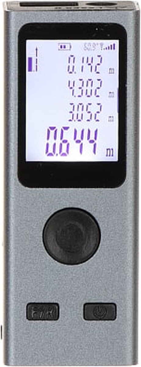 WL4 RF50-1 mini laser afstandsmeter meetbereik 50 meter - lengte, oppervlakte en volume - LCD display