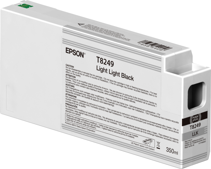 Epson Singlepack Light Light Black T824900 UltraChrome HDX/HD 350ml single pack / Licht licht zwart
