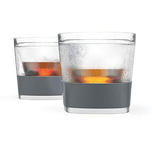 Host Freeze Koelbeker voor whiskey, glas, grijs, dubbelwandig invriezen, set van 2, 2