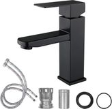 Ibenzoa® Zwarte Waterval Wastafelkraan Roestvrij Staal