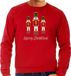 Bellatio Decorations foute kersttrui/sweater heren - Notenkrakers - rood - piemel/penis M