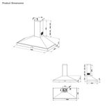 Stoves Muurmontage Afzuigkap - Zwart - 610 m³/uur - A+