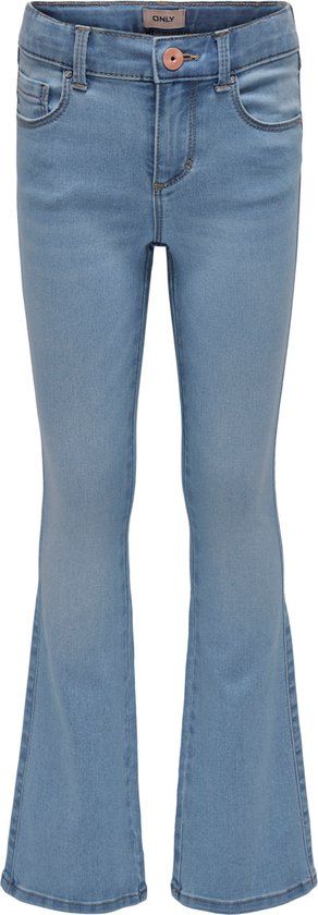 ONLY KOGROYAL LIFE REG FLARED PIM020 - Meisjes Jeans - Maat 116 - Light Blue Denim