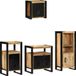 vidaXL Meuble de salle de bain Marron et Noir 55 x 35 x 60 cm