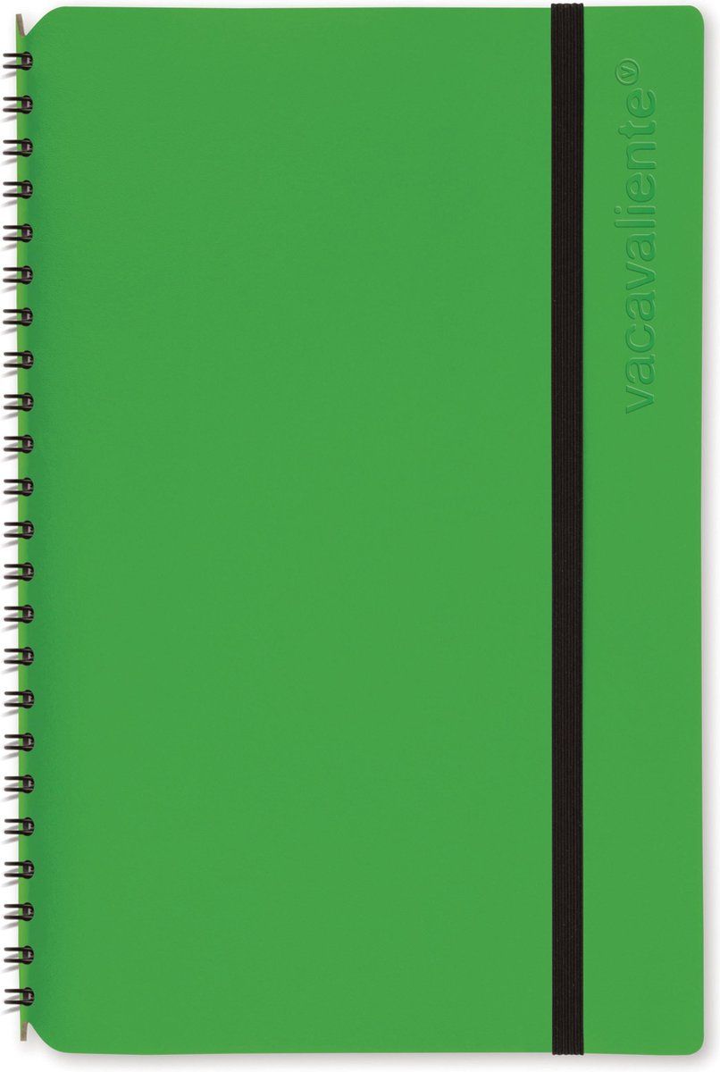 Vacavaliente Work & Planners Notebook Large - Groen - Leer