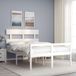 Maison Exclusive - Lit senior sans matelas Blanc Petit lit double Bois massif