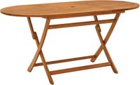 vidaXL Tuintafel Inklapbaar Massief Eucalyptushout Bruin