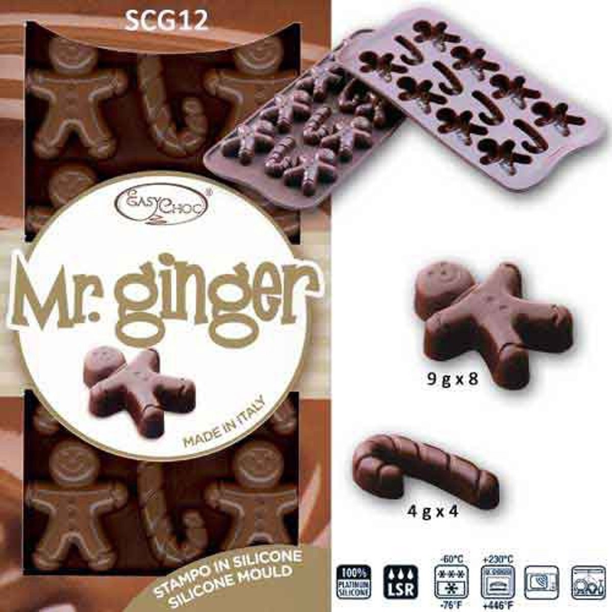Silikomart Siliconen Chocoladevorm Mr. Ginger