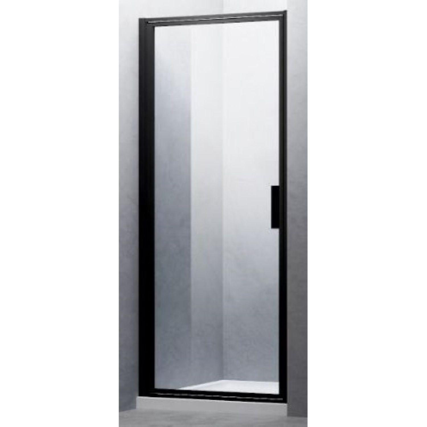 Boss & Wessing Bws nisdeur recta 70x200 cm 8 mm nano glas mat zwart profiel