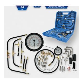 Brilliant Tools Benzineverbrandingsdruk-testerset, 44-dlg