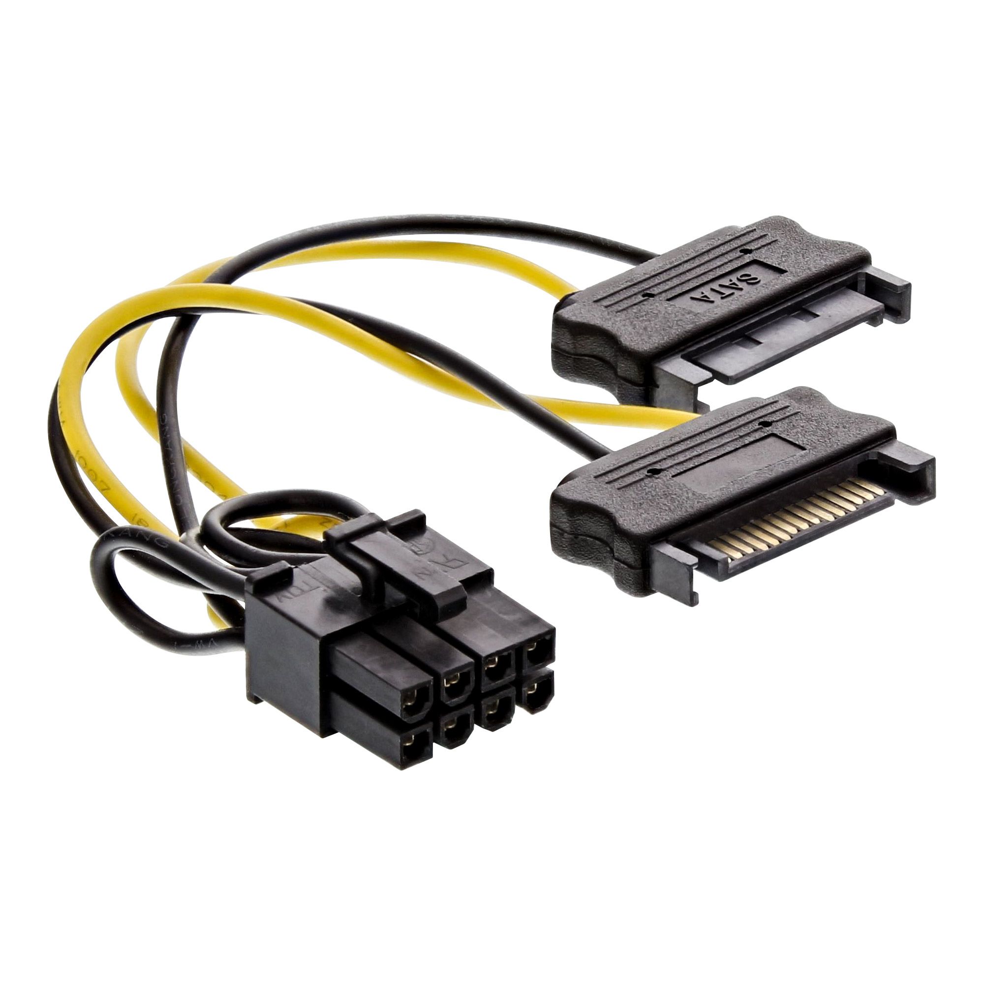 Panda 26628D - Inline 0.15m 2x SATA plug - 8pin PCI-Express