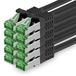 1aTTack.de 3M Cat.7 netwerkkabel, 10-pack, Cat7 patchkabel, LAN-kabel, Ethernet RJ45, 10 Gbit/s (alle internetsnelheden), zwart, 3 meter