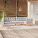 Maison Exclusive - Ensemble de jardin pour 6 personnes avec coussins gris, en bois de pin