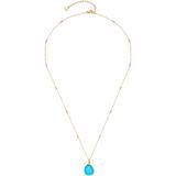 JEWELS Leonardo Jewels - 023798 - Ketting - Dames - Blauw - Staal - 50 cm