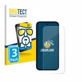 BROTECT Screenprotector 3 Stuks voor Google Pixel 9a Beschermglas transparant