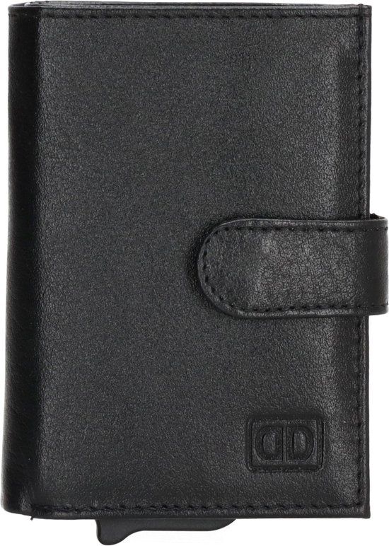 Double-D FH-serie Safety Wallet - RFID - Leren Portemonnee - Zwart - 11 Pasjes