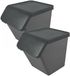 Sunware Sigma Home sorteer bak met deksel - 2x - afvalbak - antraciet - stapelbaar - 60L - 49 x 39 x 45 cm