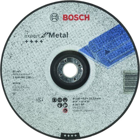 Bosch Afbraamschijf gebogen Expert for Metal A 30 T BF, 230 mm, 22,23 mm, 6,0 mm