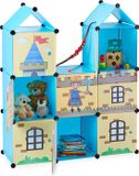 Merkloos Relaxdays speelgoedkast kinderkamer - kasteel - met deuren - opbergkast speelgoed - kinderen