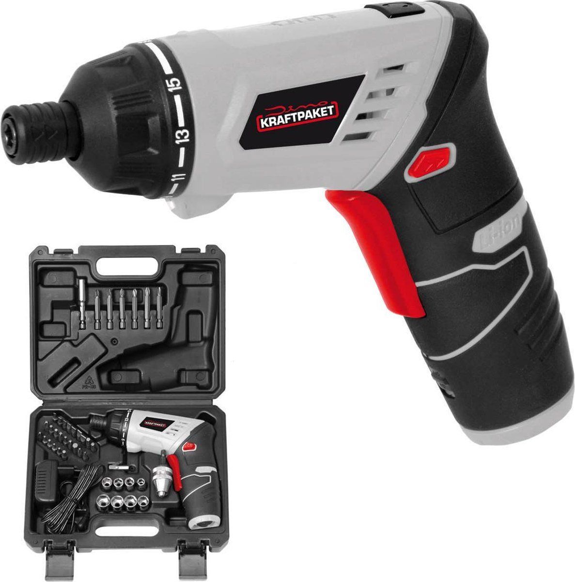 Dino Kraftpaket Accu schroevendraaier / LED licht / Noodpakket - 4003342178280