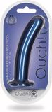 Shots Ouch! OU821MBL Smooth G-Spot Dildo 17 cm Metallic Blue