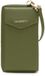 Lazarotti Bologna Leather Zip Around Wallet With Phone Pocket Olive